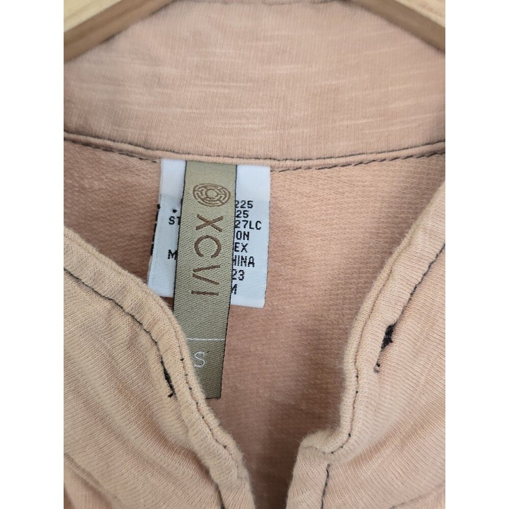 XCVI Long Zip Jacket Womens Small Peach Casual Travel Tunic Coat - Picture 11 of 12